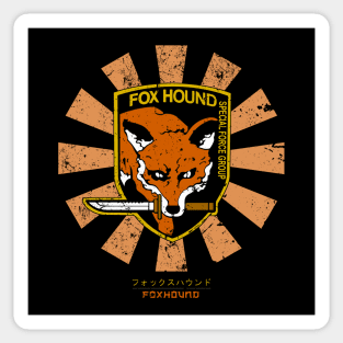 Foxhound Retro Japanese Metal Gear Solid Sticker